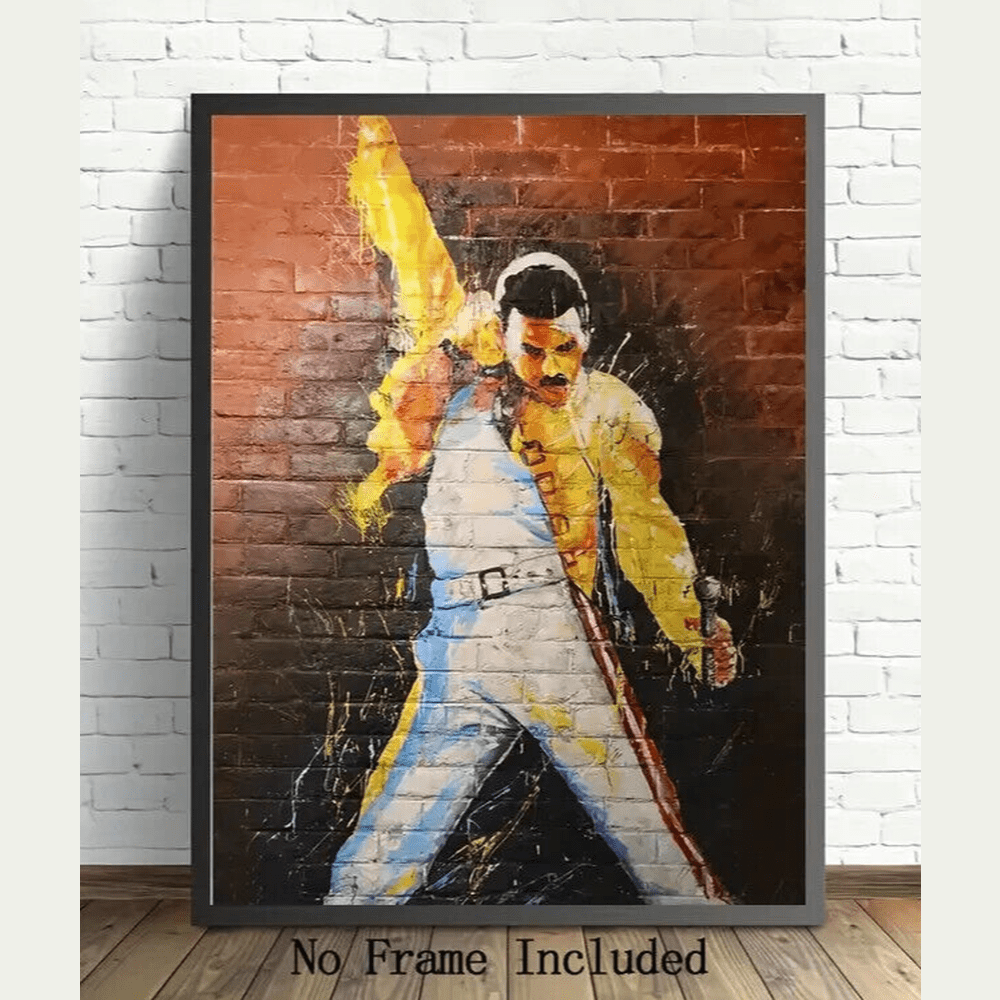 Freddie Mercury Vibrant Graffiti Canvas Art Print 12" X 16" New! Style Your Walls